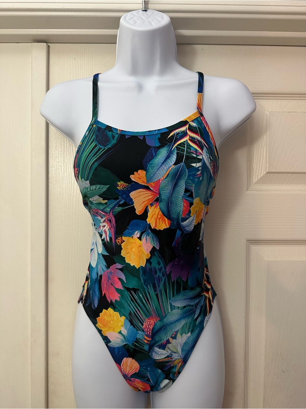 Jolyn Perry Floral One-Piece Swimsuit - Multicolor Size 28